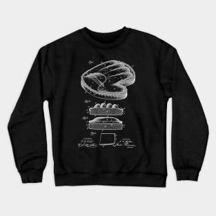 Baseball Catcher's Glove Vintage Funny Novelty Patent Drawing Crewneck Sweatshirt